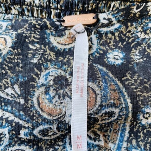 FREE PEOPLE Lolita Top in Dark Combo - Size Medium - Picture 7 of 9